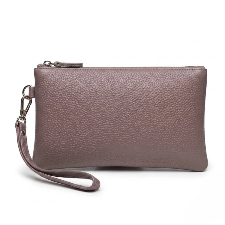 MAYA 4w1 saszetka damska potfel skóra naturalna brudny róż KIQURA